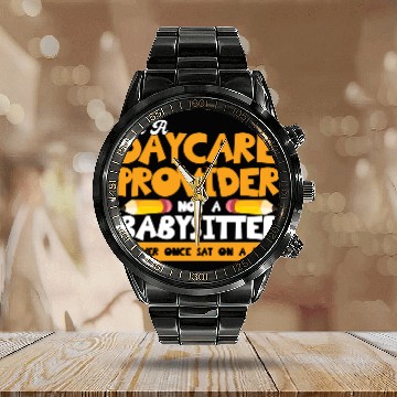 Discover Daycare Teacher Child Care Daycare Provider Gift Calendar Steel Band Watch