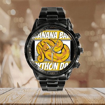 Discover Banana Ball Python Dad Pythonidae Breeder Banana Calendar Steel Band Watch