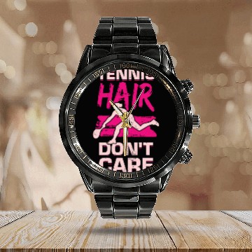 Discover Tennis Hair Don t Care Calendar Steel Band Watch