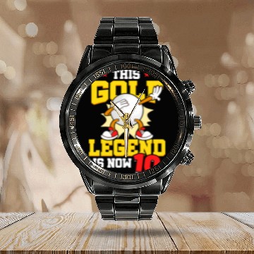 Discover This Golf Legend Is Now 10 Sports Kid 10th Calendar Steel Band Watch