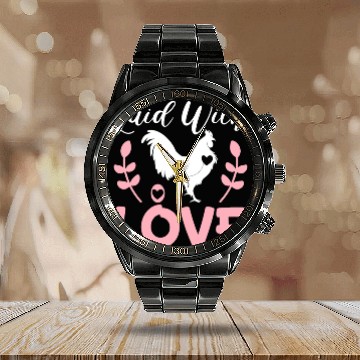 Discover Chicken Farmer Chicken Whisperer Farm Animal Calendar Steel Band Watch