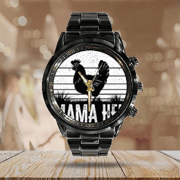 Discover Chicken Farmer Chicken Whisperer Farm Animal Calendar Steel Band Watch