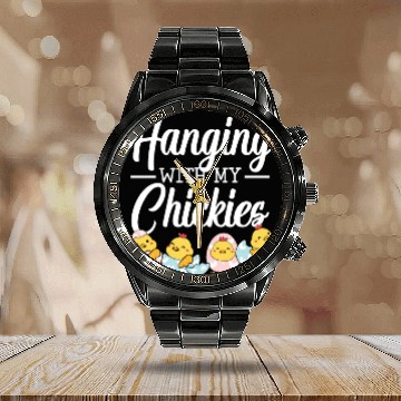 Discover Chicken Farmer Chicken Whisperer Farm Animal Calendar Steel Band Watch