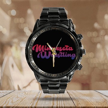 Discover Minnesota Wrestling Calendar Steel Band Watch
