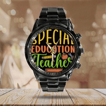 Discover Special Education Teacher Cute Sped Awareness Calendar Steel Band Watch