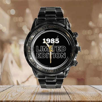 Discover Limited Edition 1985 Calendar Steel Band Watch