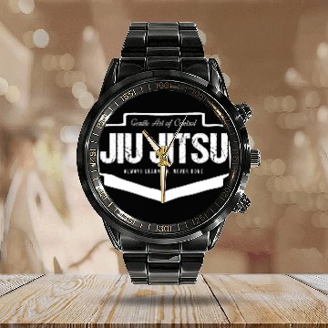 Discover Jiu Jitsu Gentle Art of Control Always Learning Calendar Steel Band Watch