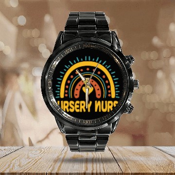 Discover Newborn Nursery Nurse Rainbow Apparel Calendar Steel Band Watch
