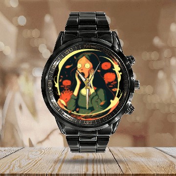 Discover Surreal Scream Lisa Calendar Steel Band Watch