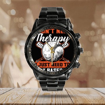 Discover Baseball Lover Baseball Player Baseball Coach Calendar Steel Band Watch