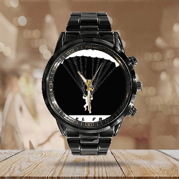 Discover Feel free parachute, Cross Country Pilots Calendar Steel Band Watch