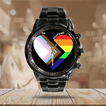 Discover You Can Be Yourself With Me Calendar Steel Band Watch