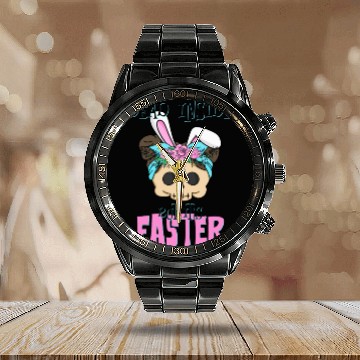 Discover Dead inside but its Easter Calendar Steel Band Watch