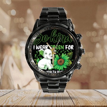 Discover Kind May Green For Mental Health Awareness Month Calendar Steel Band Watch