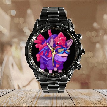Discover Neon Llama Calendar Steel Band Watch