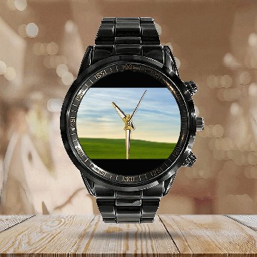 Discover Peaceful Serenity In Nature Calendar Steel Band Watch