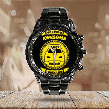Discover this is what an awesome taxi driver looks like Calendar Steel Band Watch