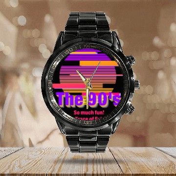Discover The Freedom of the 90's - So much fun! Calendar Steel Band Watch