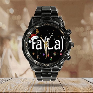 Discover Fa La La 8 Math Teacher Christmas Calendar Steel Band Watch