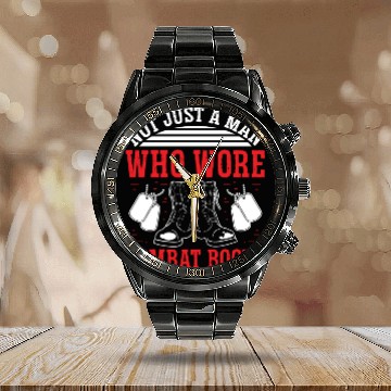 Discover Soldier not just combat boots military army Calendar Steel Band Watch