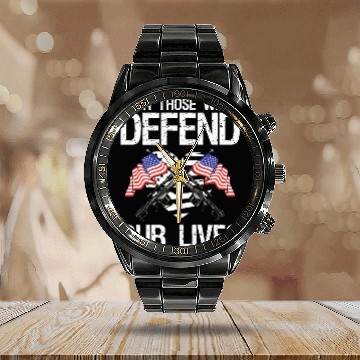 Discover Soldier those who defend our lives military army Calendar Steel Band Watch