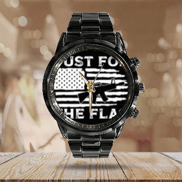 Discover Soldier just for flag military army veteran Calendar Steel Band Watch
