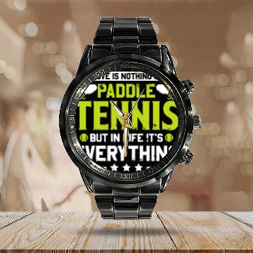 Discover Love is Nothing in Paddle Tennis Calendar Steel Band Watch