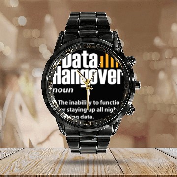 Discover Data Hangover Definition Calendar Steel Band Watch