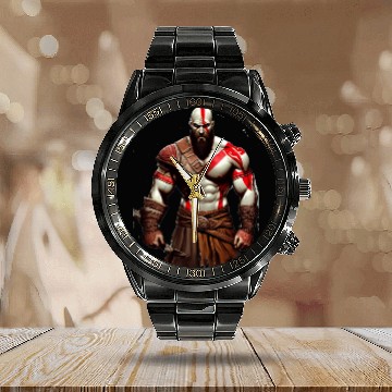 Discover iconic Kratos, the God of War Calendar Steel Band Watch