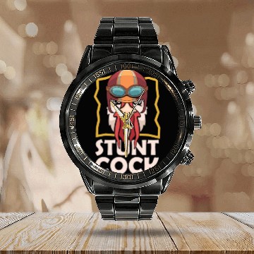 Discover Cock Stunt Cock Chicken Lovers Cock Lover Calendar Steel Band Watch