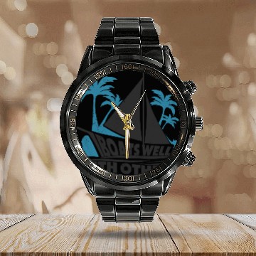 Discover Boating Boat Captains Boating Sailing Cruise Ship Calendar Steel Band Watch