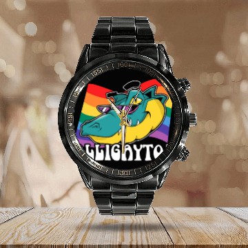 Discover Gay Rights Rainbow Pride Month LGBTQ Gay Pride Calendar Steel Band Watch