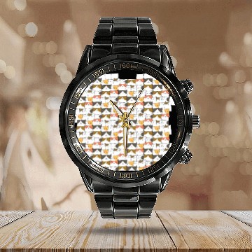 Discover Crazy Cat Lady Calendar Steel Band Watch