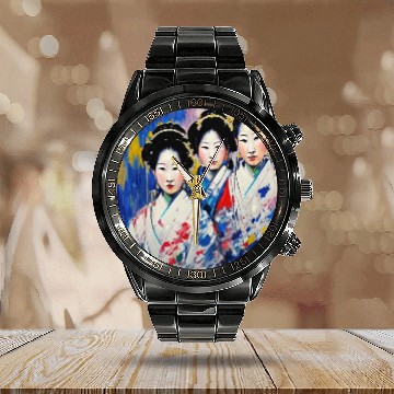 Discover Group Of Noble Japanese Woman Calendar Steel Band Watch