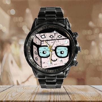 Discover Sweet Sugar Sugar Cubes Nerd Refined Calendar Steel Band Watch