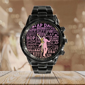 Discover Tap Dance Calendar Steel Band Watch