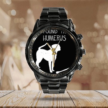 Discover I Found This Humerus Funny Dog Lover Calendar Steel Band Watch