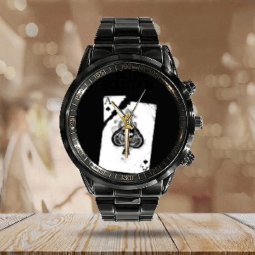 Discover playing card - The ultimate solution Calendar Steel Band Watch