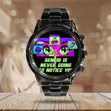 Discover Senpai Is Never Going to Notice You Anime Funny Ma Calendar Steel Band Watch