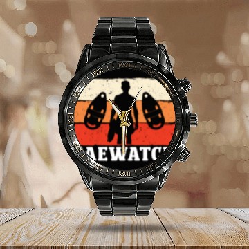 Discover Lifeguard baewatch swimming pool guard sea rescuer Calendar Steel Band Watch