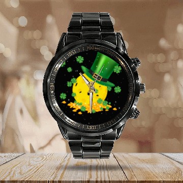 Discover Bowling Patrick Day Calendar Steel Band Watch