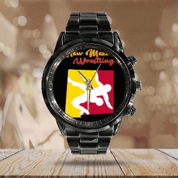 Discover New Mexico Wrestling Calendar Steel Band Watch