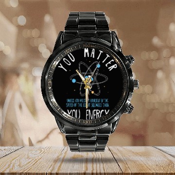 Discover You Matter Physics Science Calendar Steel Band Watch