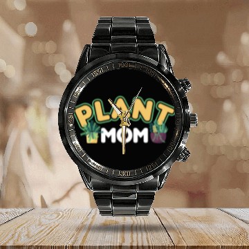 Discover Plant Mom Plant Whisperer Plants Cactus Lover Calendar Steel Band Watch