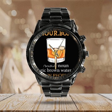 Discover Bourbon Definition Fun People Calendar Steel Band Watch