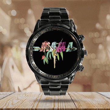 Discover Mother's Day Mama Bohemian Style Flower Arrow Calendar Steel Band Watch