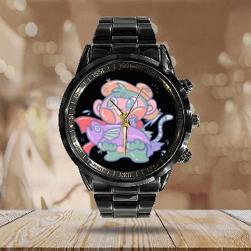Discover Baby Monkey 40 Calendar Steel Band Watch
