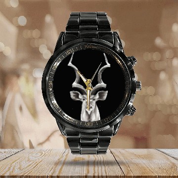 Discover The African Greater Kudu Calendar Steel Band Watch