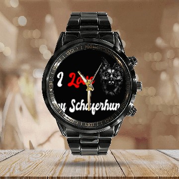 Discover I love my German Shepherd Calendar Steel Band Watch