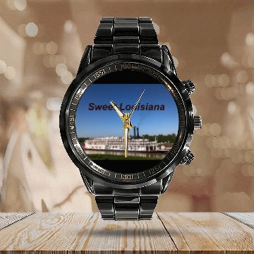 Discover Sweet Louisiana Calendar Steel Band Watch